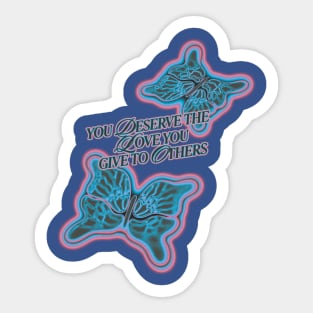 Deserve (turquoise) Sticker